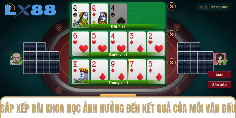 Sắp xếp bài khoa học có ảnh hưởng đến kết quả của mỗi ván đấu