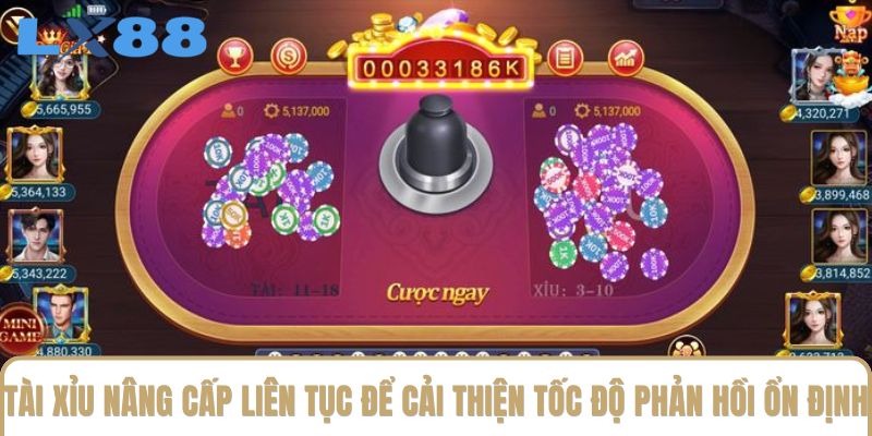 Tài xỉu nâng cấp liên tục để cải thiện tốc độ phản hồi và ổn định