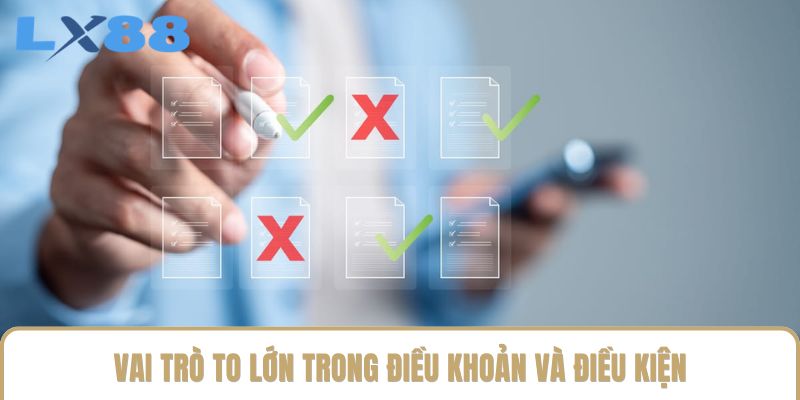 Vai trò to lớn trong điều khoản và điều kiện